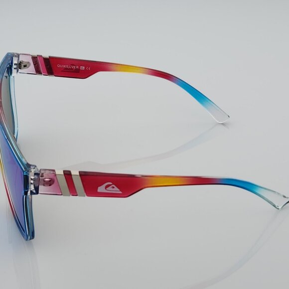 Quiksilver Shield Sunglasses Multicolor Candy Color Frame Flash Blue Mirror Lens - Picture 7 of 12